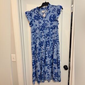 Umgee Blue Floral Dress